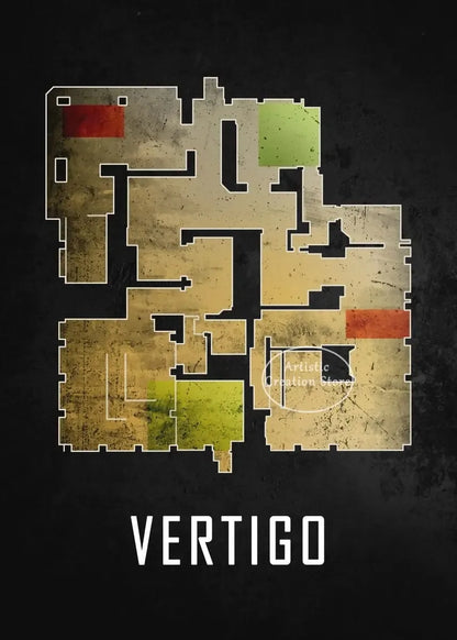 Cs Go Maps Poster First Person Shooter Game Dust 2 Nuke Map Black Print Canvas Painting Wall Pictures for Game Room Wall Decor