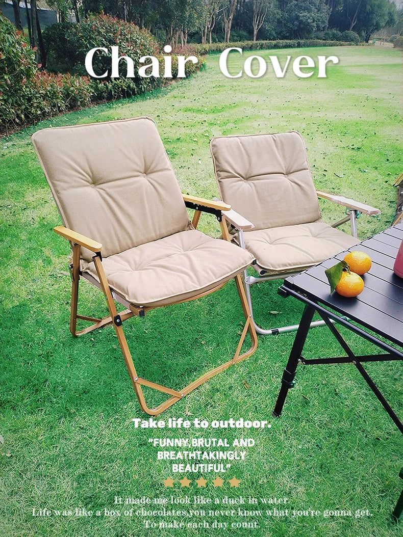 Lohascamping Camping Winter Chair Cover Seat Cushion 5CM Thick Camping Warm Chair Cusion Pads Relaxation Comfortable Chair Cush