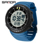 SANDA New 6256 Men's Electronic Watch Large Dial Outdoor Waterproof Sports Watch Night Light Alarm Clock Multi functional Watch