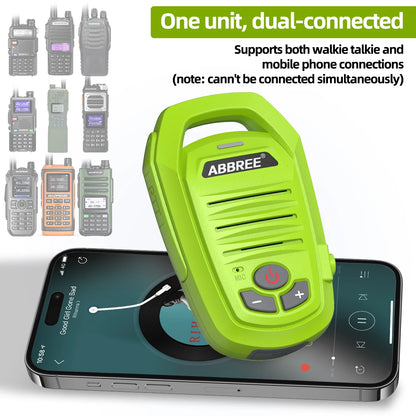 ABBREE Wireless Bluetooth Speaker Microphone Handheld Mic For Baofeng UV-28 UV-21 PRO UV-32 Quansheng UV-K6 TK11 Walkie Talkie