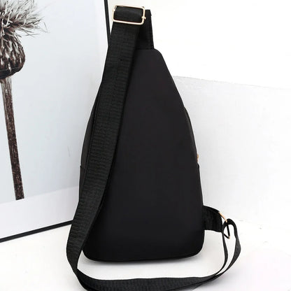 Women's Crossbody Bag New Korean Simple Women's Chest Bag Large Capacity Women's Outdoor Casual Embroidery Quilt Single Shoulder
