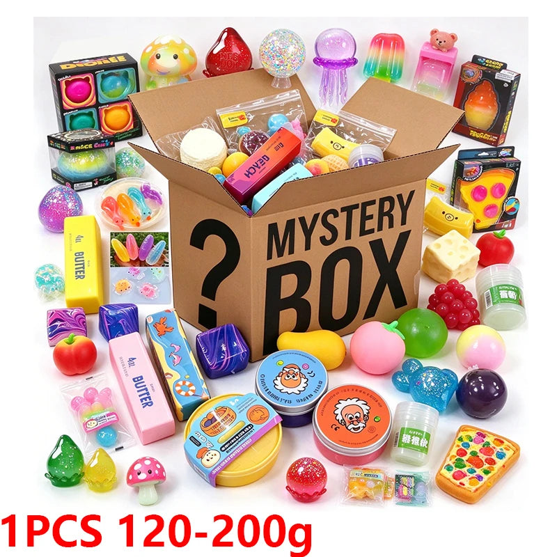 100+ Mystery Fidget Toy Blind Box ,Simulated Food,Antistress Foot Squishy Toy, Squeeze Toy, Mochi Squishy, Stress Reliever Toys