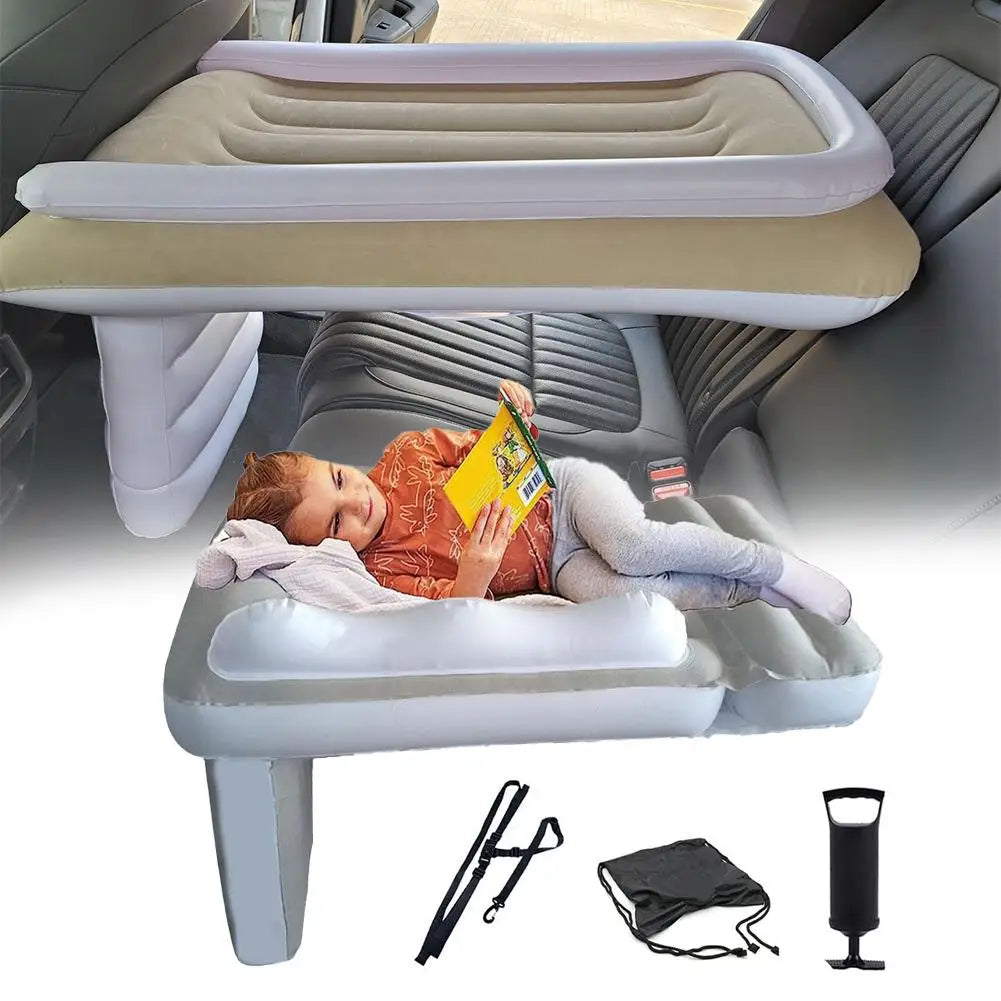 Inflatable Car Airplane Bed For Kids Baby Airplane Seat Extender Thickened Sleeping Mattress For Travel Car Road Trip