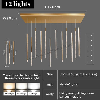 Hotel lobby LED Chandelier Luxury Villa hall Living room Crystal Chandeliers Customable High Ceilings Chandelier