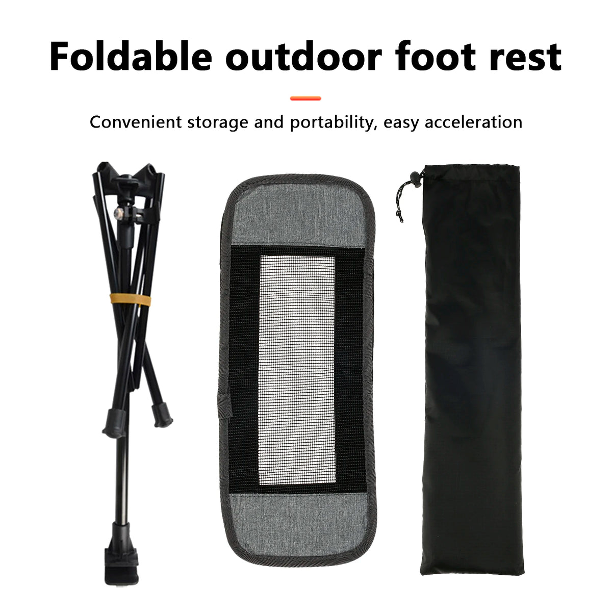 Camping Chair Foot Rest Ottoman Folding Attachable Leg Rest Recliner Lazy Retractable for Retractable Stool Hammock Beach Chair
