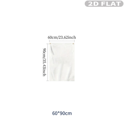 2D FLAT 1pc Custom Vertical Single-Sided Printing Flag, Flag with 2 Grommets, Suitable for Outdoor Garden Yard Outdoor Using