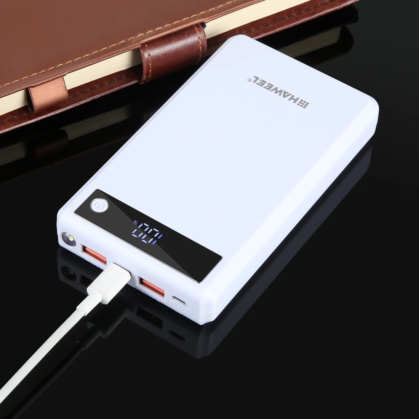 HAWEEL DIY 6 x 18650 Battery 24W Fast Charge Power Bank Box Case with Display, Not Include Battery