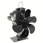 6leaf fireplace fan,winter warm home efficient heat distribution Winter fireplace fan Hot blast stove fan ecological quiet black