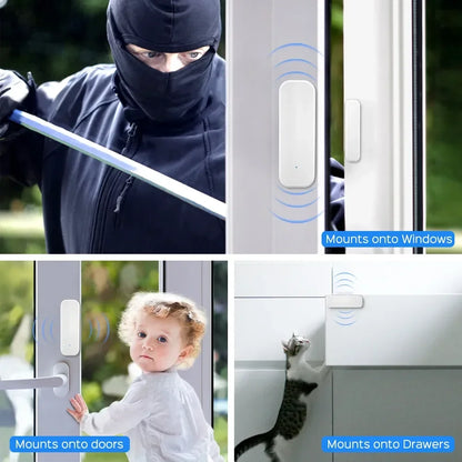 1PCS 2PCS 3PCS 4PCS 10PCS 15PCS Zigbee Door Sensor Window Magnetic Sensor Detector Home Door Sensor Need Tuya Zigbee Gateway Hub