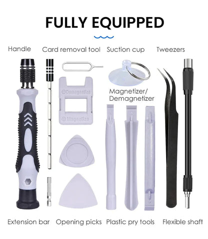 115 in 1 Multifunctional Screwdriver Set Electronic Repair Tools for Computer Phone and Household Use Insulation Screwdriver Kit