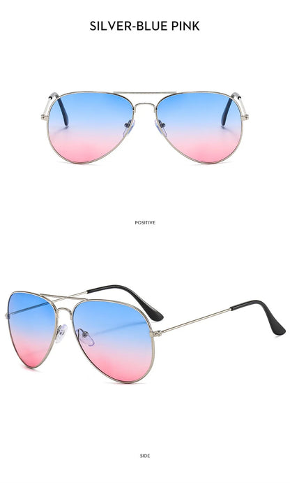 New Double Bridge Sunglasse for Woman Men Alloy Frame 2026 Gradient Lens Sun Glasses Female Oculos Male Outdoor Fashion Eyewear