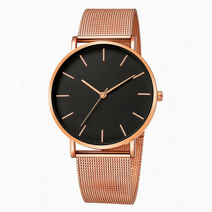 Ultra-thin Fashion Watch Women Luxury Metal Mesh Belt Ladies Quartz Wristwatches Minimalist Elegant Woman Watches reloj mujer