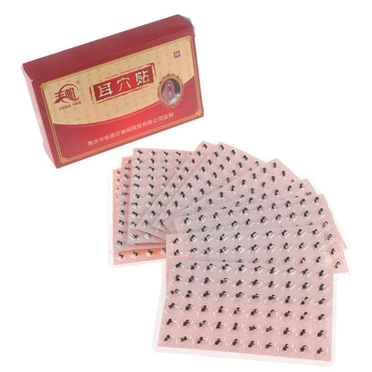 NEW SALE 600Pcs/lot Double Grain Ears Stickers Acupuncture Ear Massage Press Seeds Needle