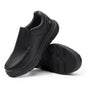 Fitville Men'S Slip-On Shoes Wide Width Leather Casual Shoes Lightweight For Swollen Feet With Arch Support Pain Relief