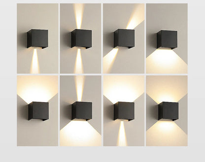 LED Wall Lamp AC110-265 IP65 Outdoor Waterproof Aluminum Wall Light Up Down luminous lighting Indoor  Stair Garden Sconce Light