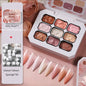 UR SUGAR 9 Colors Gradient Painting Gel Palette with 50pcs Mini Sponge Set French Ombre Gel Nail Polish for Pigmented Manicure