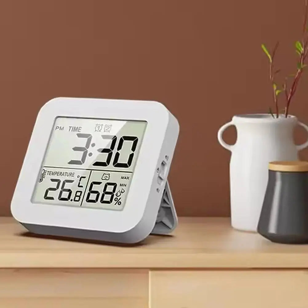 LCD Digital Alarm Clock Waterproof Bathroom Shower Timer For Cooking Shower Timer Temperature Humidity Display Hanger