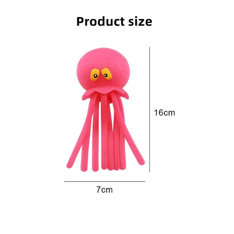 Squishy Squeeze Water Octopus Stress Relief Toy Bathing Playing With Water Shower Decoration Summer Swimming Gifts For Children