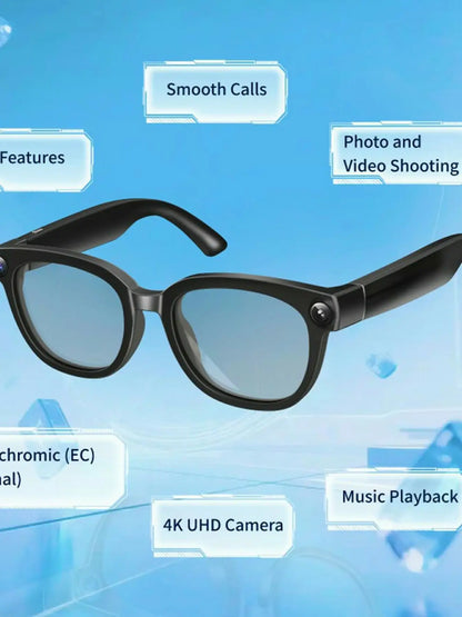 2026 AI Smart Glasses with 8MP Camera Video Recording Many Languages Translation Sunglasses Bluetooth Call Music Play Men Women