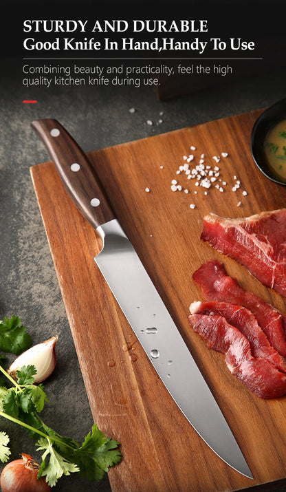 XINZUO 1-5PCS High Quality 3.5+5+8+8+8"  Paring Utility Cleaver Chef Knife Germany 1.4116 Stainless Steel Kitchen Knife Sets