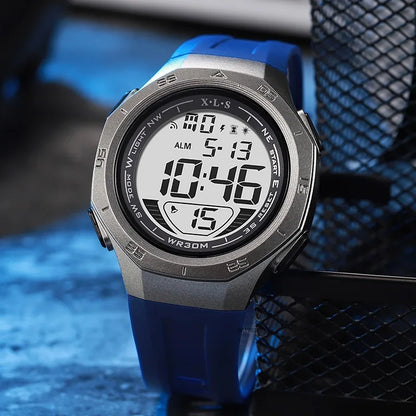 MAYZHISU Men's Sports Watch Waterproof LED Digital Wristwatches Stopwatch Alarm Clock Luminous Sport Watches for Man Teens