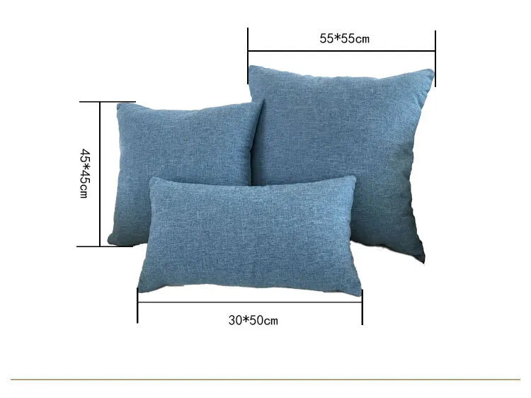 Solid Sofa Cushion Cover 30X50/40X4045X45/40X60/50X50/55X55/60X60 Cozy Linen Home Office Throw Pillow Cover Case