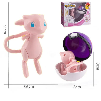 Pokemon ball deform Figure Pikachu Charizard Venusaur Blastoise Gyarados Solgaleo Lunala Action Figurine pokeball poke child Toy