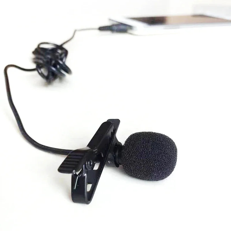 MC01 Portable 1.5m Wired Mini Microphone Type C For Phone PC Laptop Metal Clip-on Lavalier USB mic 3.5mm Condenser Microphone