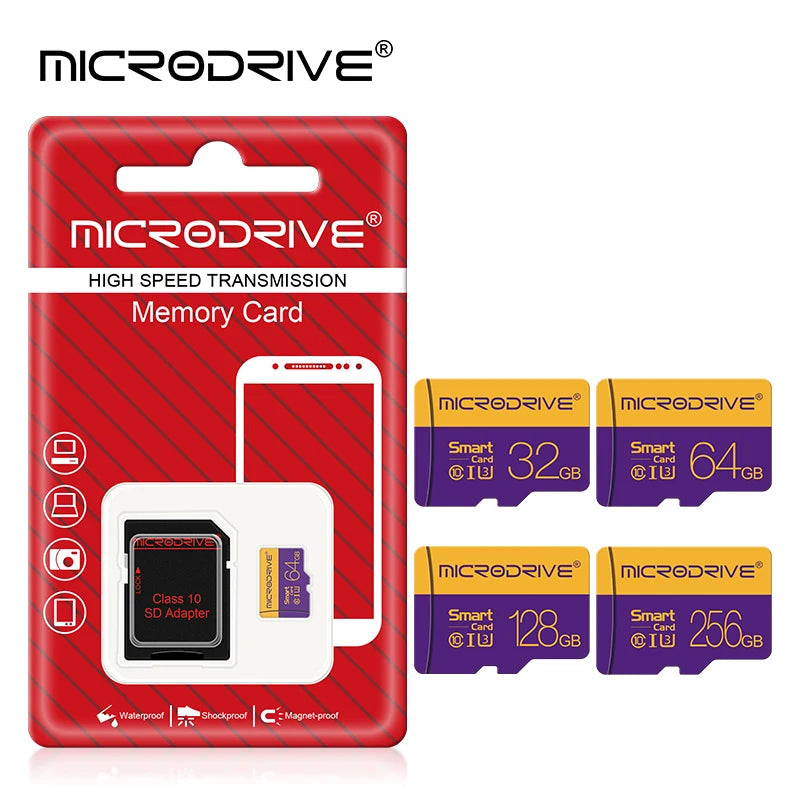 100% Oiginal micro TF Card 4GB 8GB 16GB 32GB tarjeta flash memory card 64GB 128GB 256GB Waterproof Class 10 mini sd card