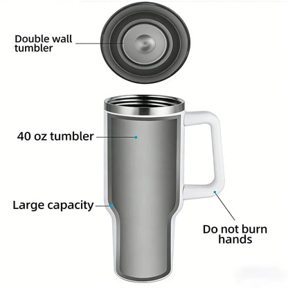 Custom Water Bottle Outdoor Thermos Portable 304 Stainless Steel Coffee Thermal Mug with Straw Tumbler Vacuum Flasks Cold & Hot