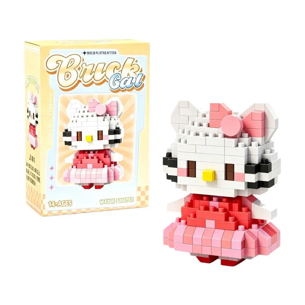 99 style SANRIO Hello Kitty Building Blocks Cartoon Figures Kuromi Bricks My Melody Children's Assembly Toys Cinnamoroll Gift