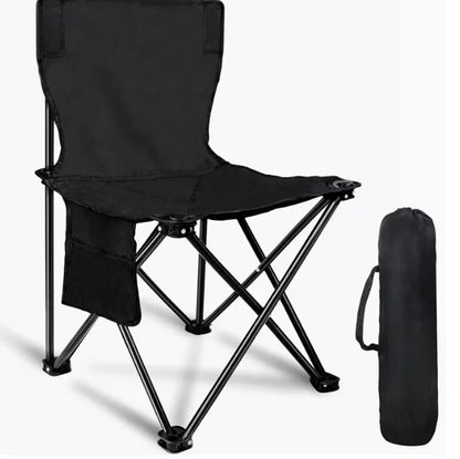 Folding Camping Chair with Armrests, Portable Outdoor Lawn Chair with Detachable Headrest Lightweight Fishing Chair for Picnic