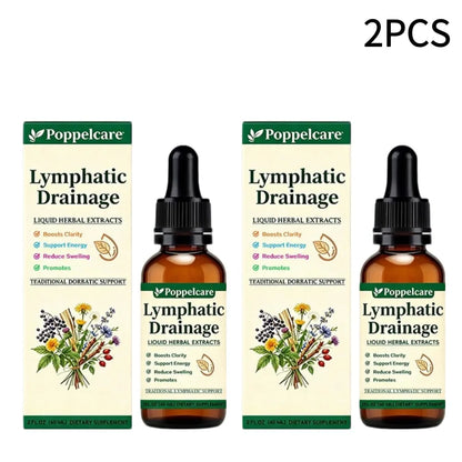 1-5pcs Natural Herbal Lymph Support Care Drops Lymphatic Drainage Oral Liquid Relieve Body Swelling Boost Energy