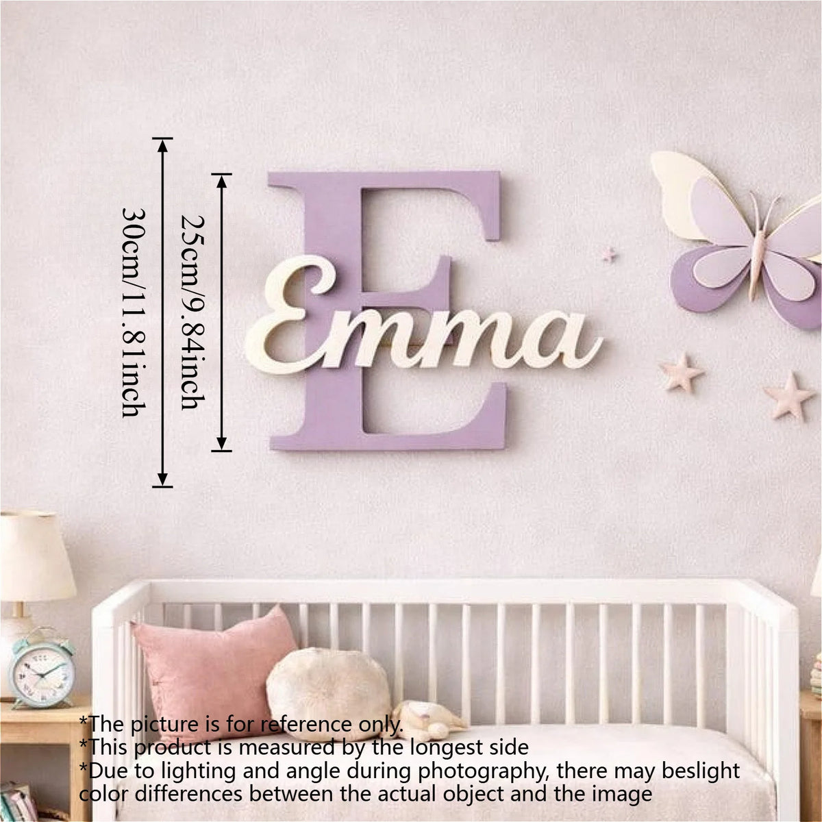 1pc Wooden Double-layer Letter Door Sign, Customized Name/letter,Personalized Children's Room Decoration,Baby Name Sign