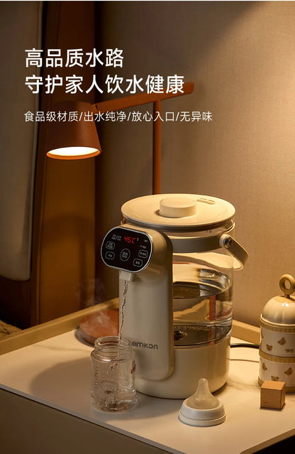 Instant Hot Water Dispenser with 12 Temperature Settings Touch Control Borosilicate Glass Tank Child Lock for Tea Coffee Use