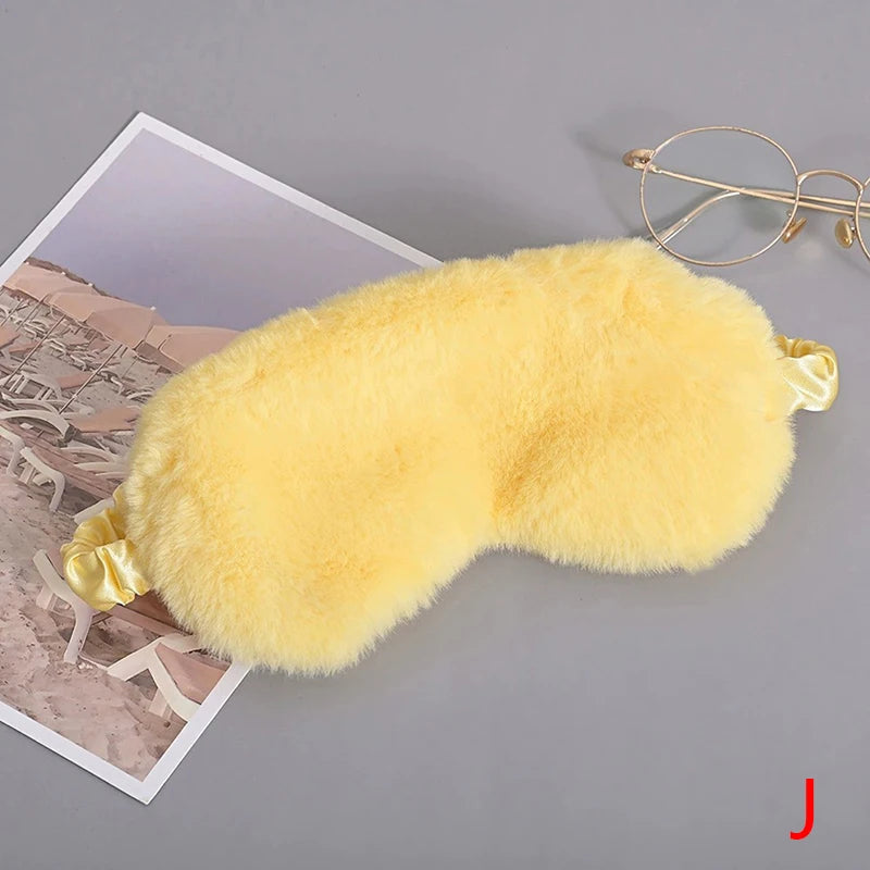 1Pc Sleeping Mask Sleeping Blindfold Soft Plush Eye Masks Cute Love Cloud Eye Cover Plush Mask Eyepatch Nap Health Eye Cover
