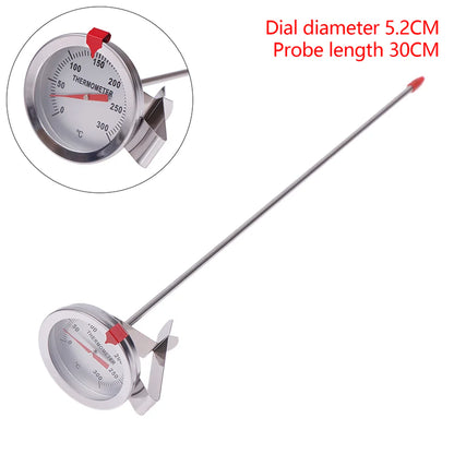 1PC Kitchen Tools Probe Thermometer Milk Coffee Food Meat Gauge Stainless Steel Cooking Temperature Meter