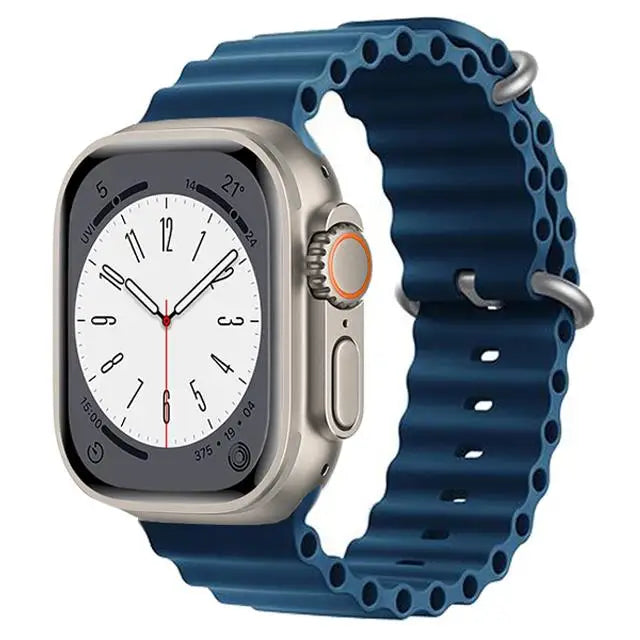 Ocean Strap for apple watch Band 44mm 40mm 45mm 41mm 49mm 46mm silicone correas bracelet iWatch series 7 5 6 3 se 8 Ultra 2 9 10
