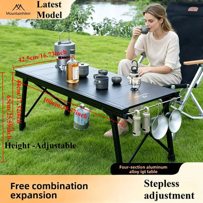 Folding IGT Camping Lift Table Mountainhiker, Portable Outdoor IGT Cooking System, 3-5 Tables, Multi-Purpose Camping Tables