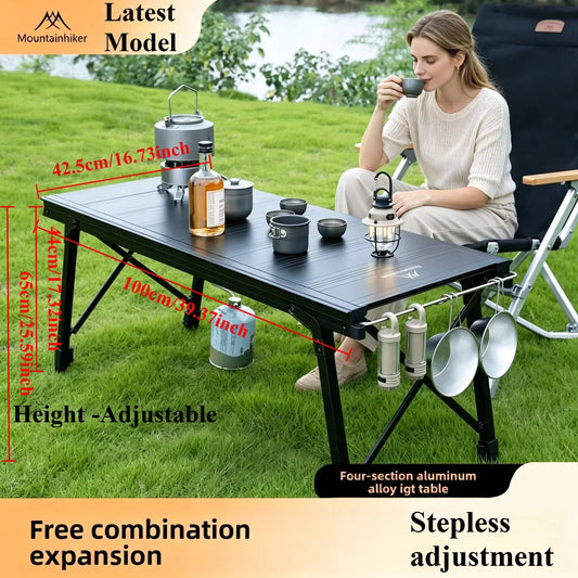 Folding IGT Camping Lift Table Mountainhiker, Portable Outdoor IGT Cooking System, 3-5 Tables, Multi-Purpose Camping Tables