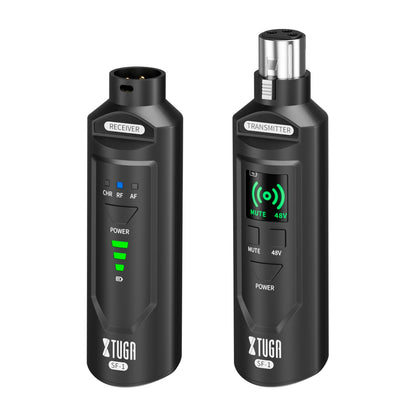 XTUGA UHF Professional Microphone Wireless Converter XLR Recharge Transmitter Receiver for Dynamic/Condenser Mic Audio Mixer