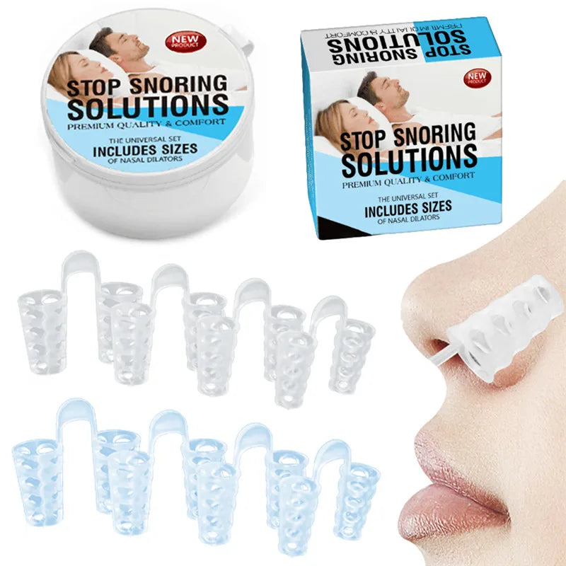 Anti Snoring Sleep Nose Clip Snore Stop Aid Nasal Dilators Device Congestion Aid No Strips Cones Sleeping Aid Device