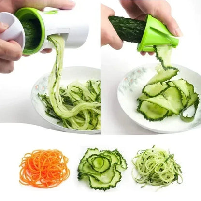 LMETJMA Zucchini Pasta Noodle Spaghetti Maker Heavy Duty Spiralizer Vegetable Slicer Vegetable Spiral Slicer Cutter  KC0335