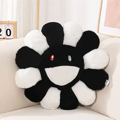 Aesthetic Sunflower Plush Cushion Cute Flower Stuffed Pillow Rainbow Floral Decorative Pillow Office Chair Back Cushion Decor