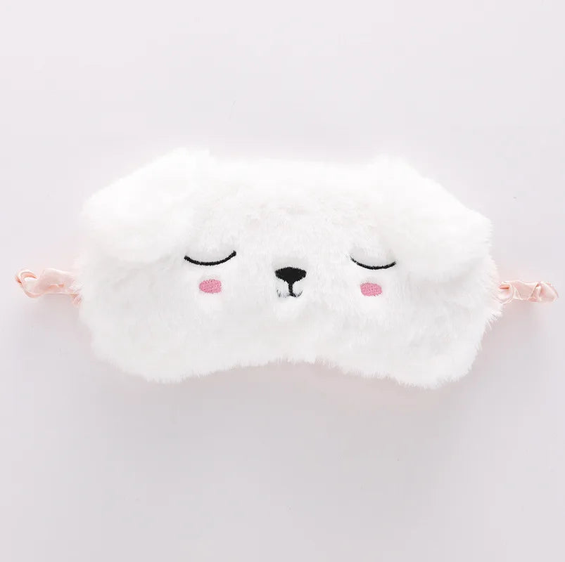 Cute Sleep Mask Eye Sort Bandage Plush Blindfold Cover Sleeping Dream For Girl Women Night Animal Eyepatch Nap Relax Health Care