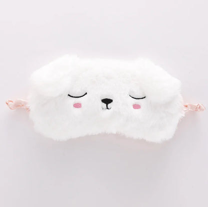 Cute Sleep Mask Eye Sort Bandage Plush Blindfold Cover Sleeping Dream For Girl Women Night Animal Eyepatch Nap Relax Health Care