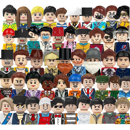 City Career 3D Building Block Dolls Toys Cartoon Character Models Mini Action Figures Educational Toys Children's Gifts