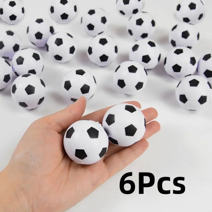 6Pcs Mini PU Squeeze Soccer Ball Toys Sports Theme Birthday Party Favors PU Football Gift Stress Relieving Squeezing Toys