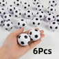 6Pcs Mini PU Squeeze Soccer Ball Toys Sports Theme Birthday Party Favors PU Football Gift Stress Relieving Squeezing Toys