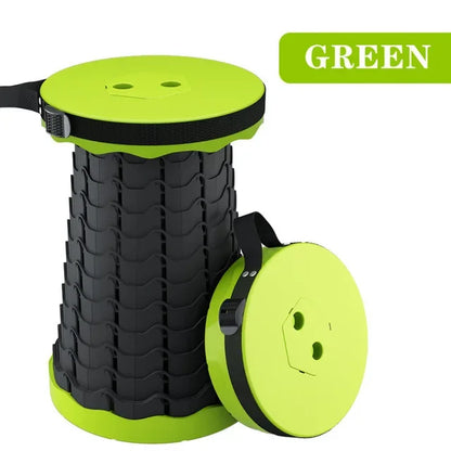 Telescopic Folding Camping Chair, Portable Foldable Camping Stool, Folding Beach Chair, Foldable Stool for Fishing Hiking Garden